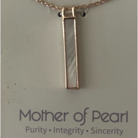 Stone Theory Fine Silver Plated Mother Of Pearl Necklace - Picture 2 of 6